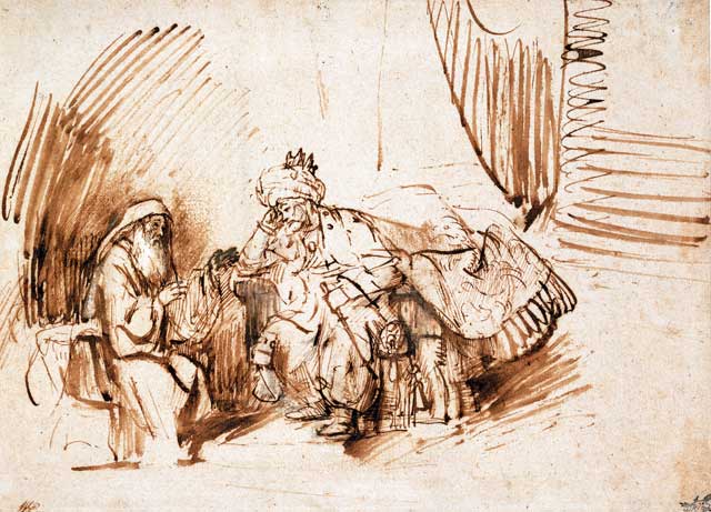 Nathan before King David, Rembrandt